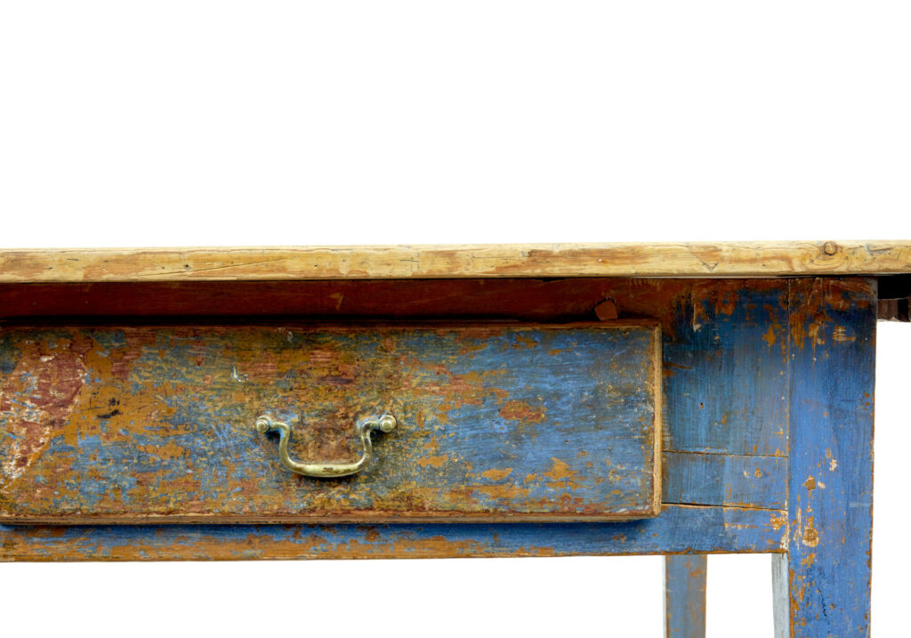 19th Century Scandinavian Painted Pine Bakers Table — image 3