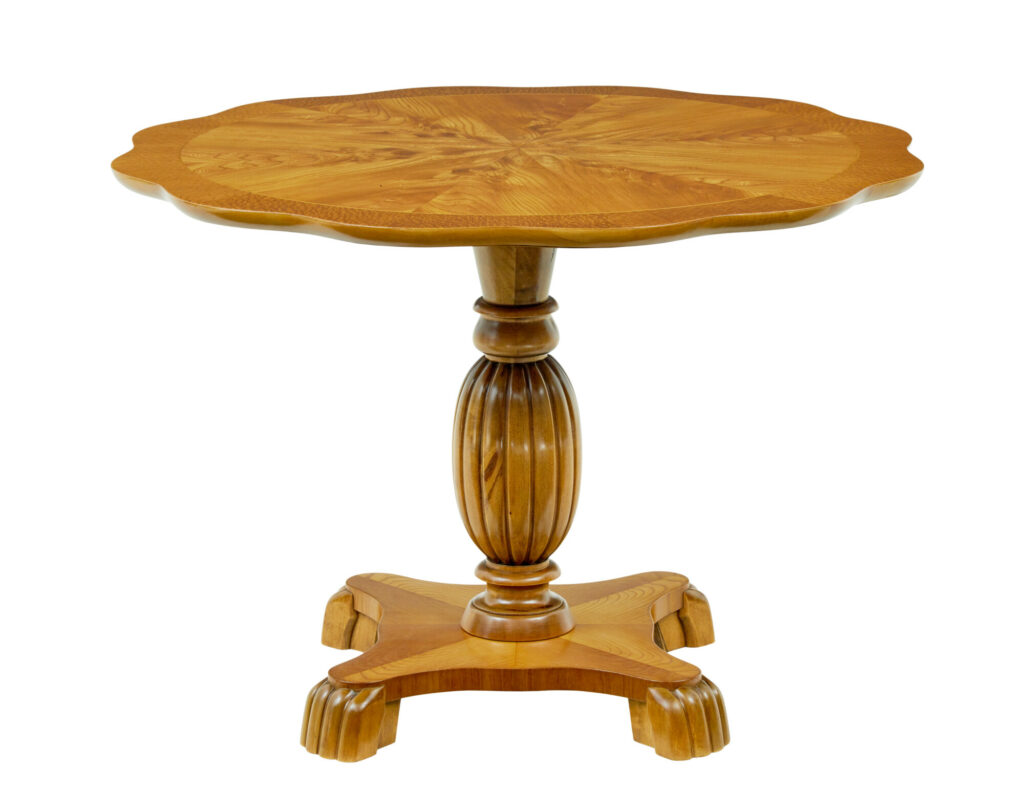 SCANDINAVIAN MID CENTURY ELM SHAPED COFFEE TABLE