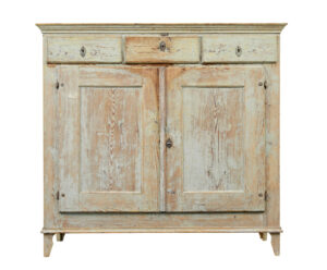 19th Century Original Scraped Paint Swedish Cupboard — thumbnail 9