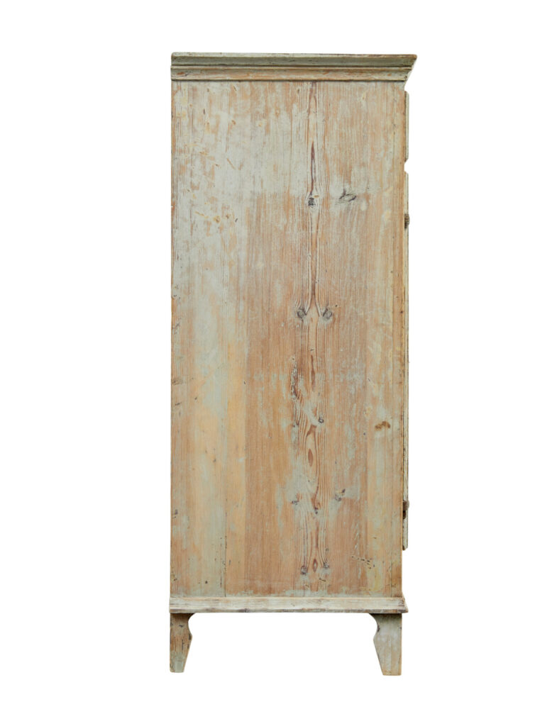 19th Century Original Scraped Paint Swedish Cupboard — image 5