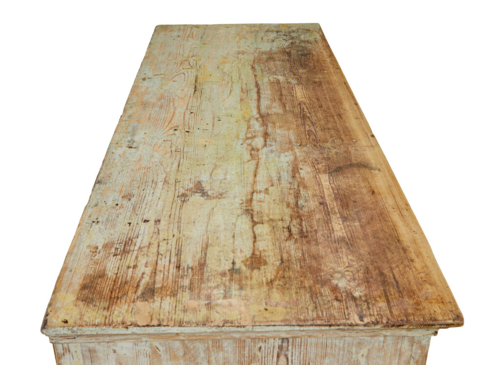 19th Century Original Scraped Paint Swedish Cupboard — image 4