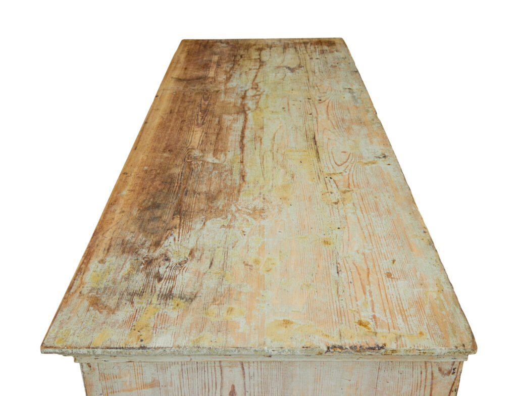 19th Century Original Scraped Paint Swedish Cupboard — image 3