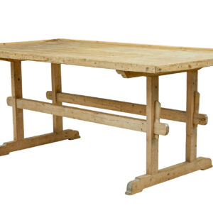 19TH CENTURY SWEDISH PINE TRESTLE BAKERS TABLE