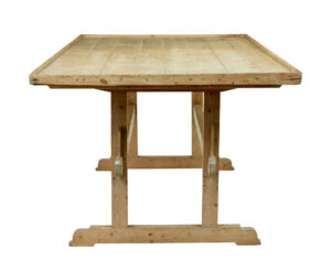 19th Century Swedish Pine Trestle Bakers Table — thumbnail 6
