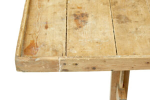 19th Century Swedish Pine Trestle Bakers Table — thumbnail 3