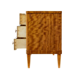 Mid Century Swedish Birch Inlaid Chest of Drawers — thumbnail 4