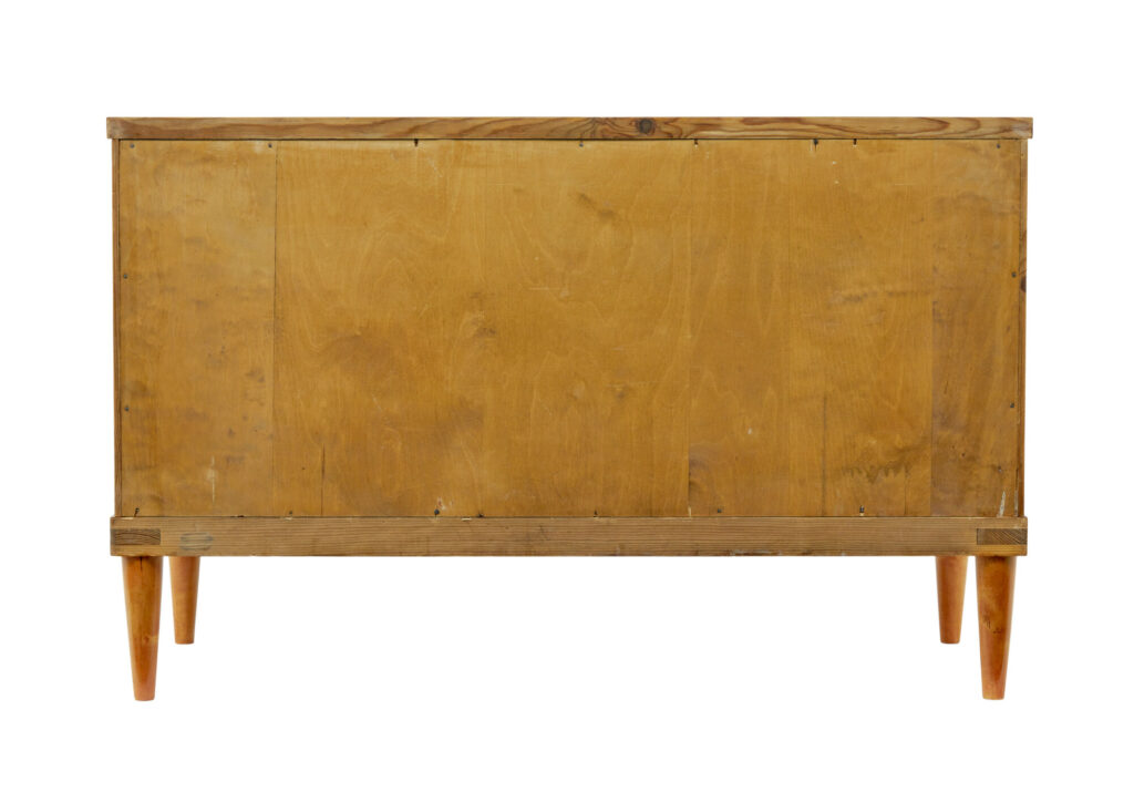 Mid Century Swedish Birch Inlaid Chest of Drawers — image 3
