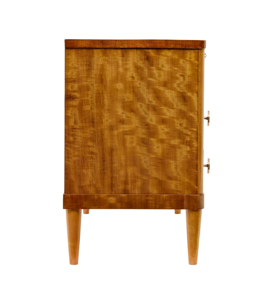 Mid Century Swedish Birch Inlaid Chest of Drawers — image 2