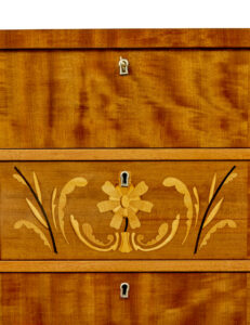 Mid Century Swedish Birch Inlaid Chest of Drawers — thumbnail 9