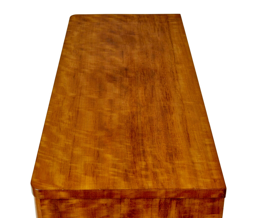 Mid Century Swedish Birch Inlaid Chest of Drawers — image 7