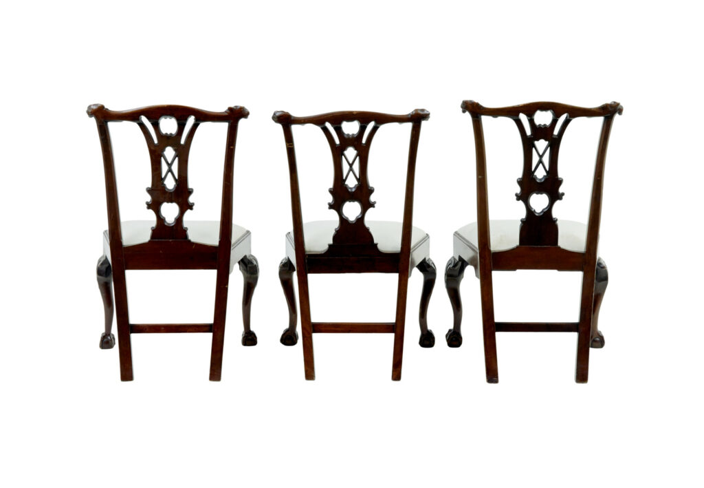 Set of 10 19th Century Chippendale Design Dining Chairs — image 8