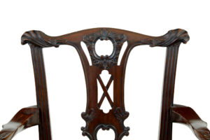 Set of 10 19th Century Chippendale Design Dining Chairs — thumbnail 4