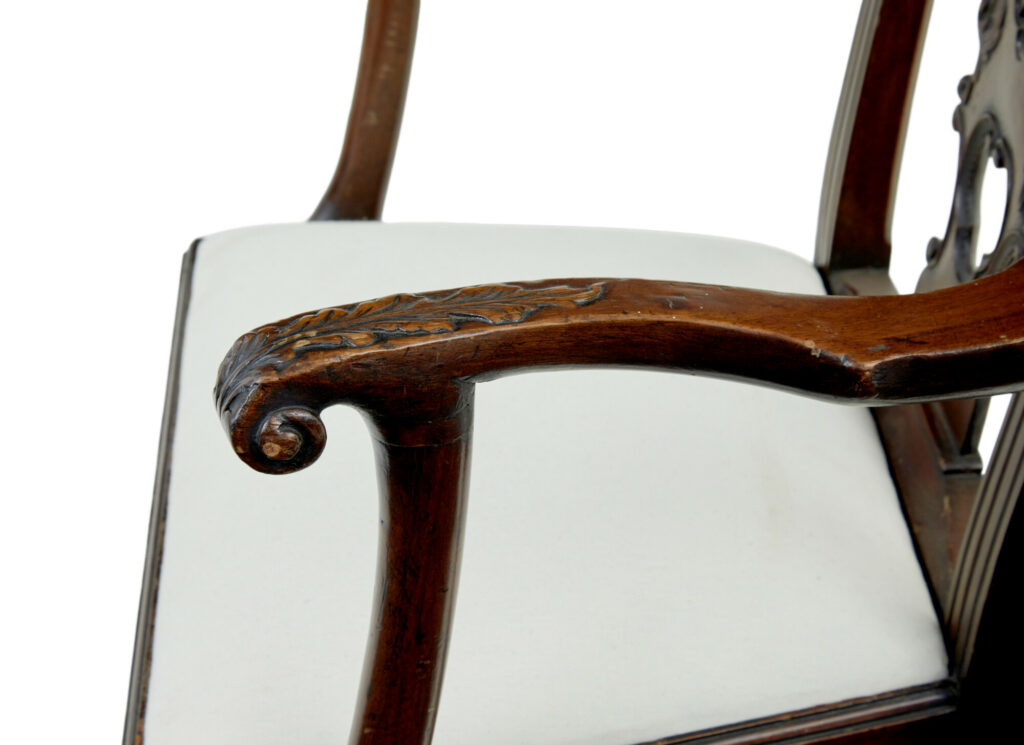 Set of 10 19th Century Chippendale Design Dining Chairs — image 3