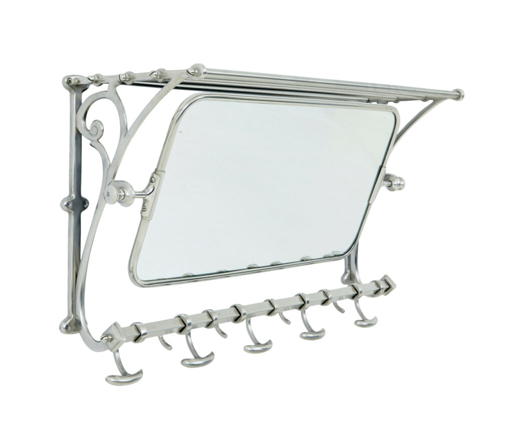 Early 20th Century Chromed Bathroom Vanity Mirror