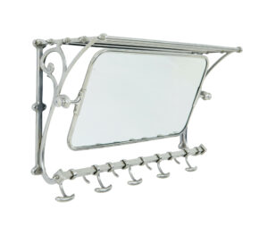 EARLY 20TH CENTURY CHROMED BATHROOM VANITY MIRROR