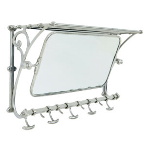 EARLY 20TH CENTURY CHROMED BATHROOM VANITY MIRROR