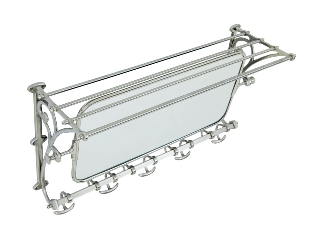 Early 20th Century Chromed Bathroom Vanity Mirror — image 4