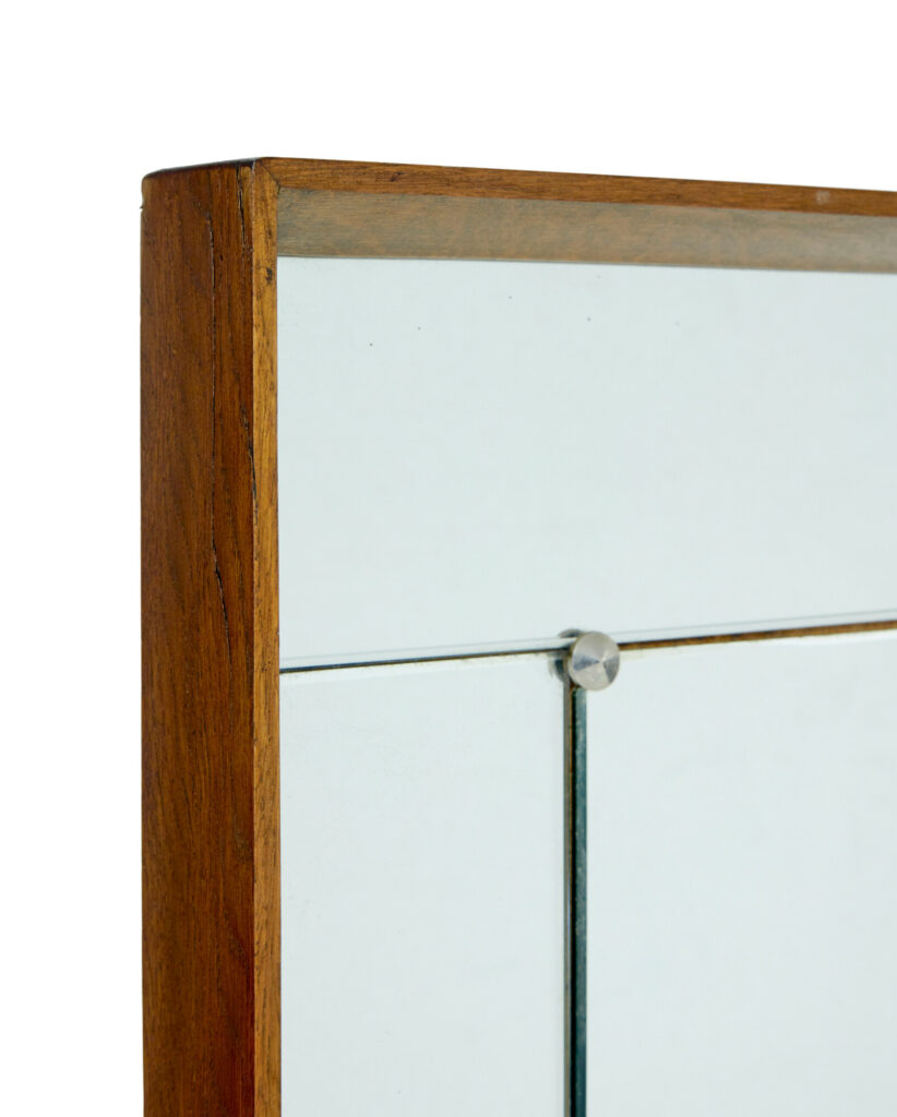 Mid Century Scandinavian Deep Framed Harlequin Mirror — image 3