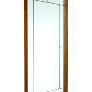 MID CENTURY SCANDINAVIAN DEEP FRAMED HARLEQUIN MIRROR