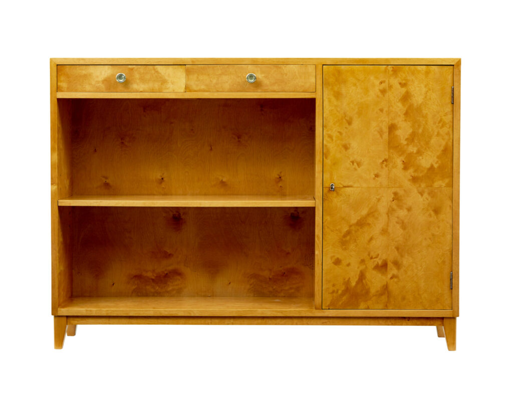 Scandinavian Birch Low Open Bookcase by Smf Bodafors — image 7