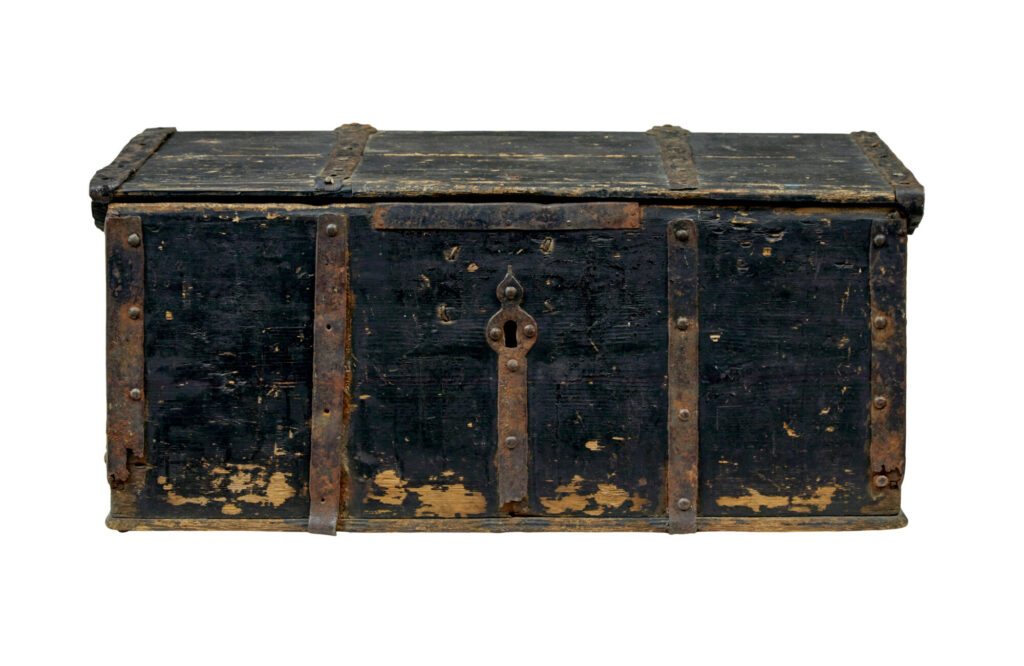 Scandinavian Mid 19th Century Painted Pine Chest — image 8