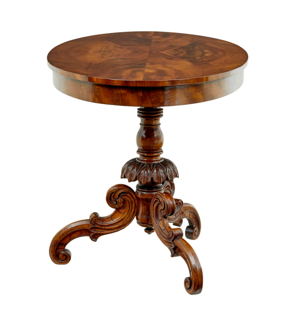 19th Century Oval Hand Carved Side Table — image 7