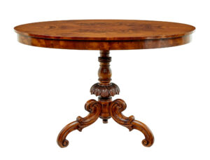 19th Century Oval Hand Carved Side Table — thumbnail 6