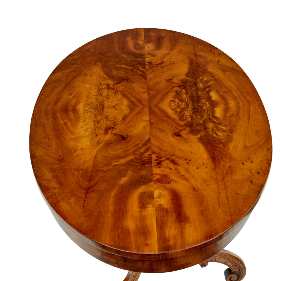 19th Century Oval Hand Carved Side Table — image 5