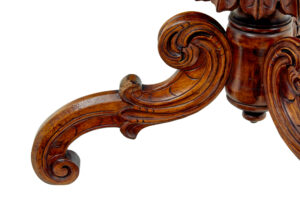 19th Century Oval Hand Carved Side Table — thumbnail 3