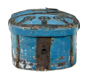 19th Century Hand Painted Scandinavian Oval Strong Box — thumbnail 7