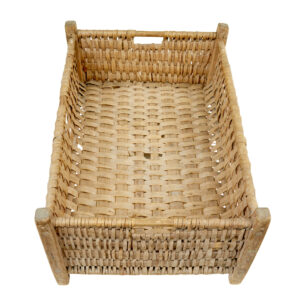 Late 19th Century Hand Woven Swedish Pine Basket — thumbnail 4