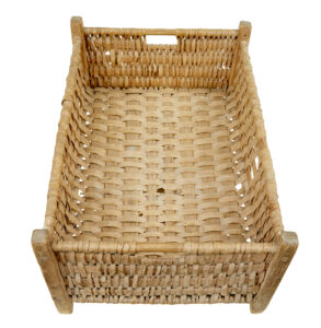 Late 19th Century Hand Woven Swedish Pine Basket — thumbnail 3