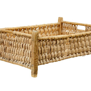 LATE 19TH CENTURY HAND WOVEN SWEDISH PINE BASKET