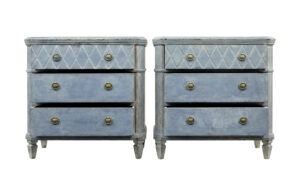 Swedish Pair of 19th Century Gustavian Influenced Chest of Drawers — thumbnail 9