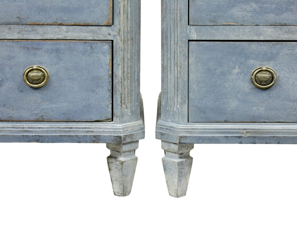 Swedish Pair of 19th Century Gustavian Influenced Chest of Drawers — image 5