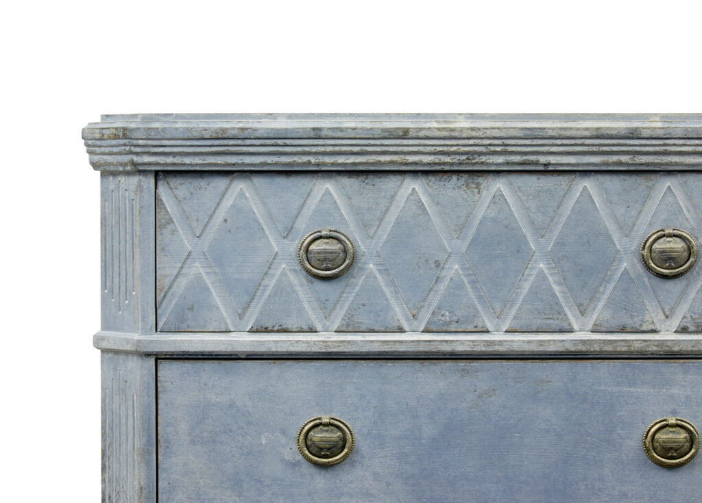 Swedish Pair of 19th Century Gustavian Influenced Chest of Drawers — image 4