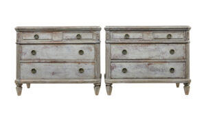 19th Century Pair of Swedish Hand Painted Chest of Drawers — thumbnail 10