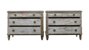 19th Century Pair of Swedish Hand Painted Chest of Drawers — thumbnail 9