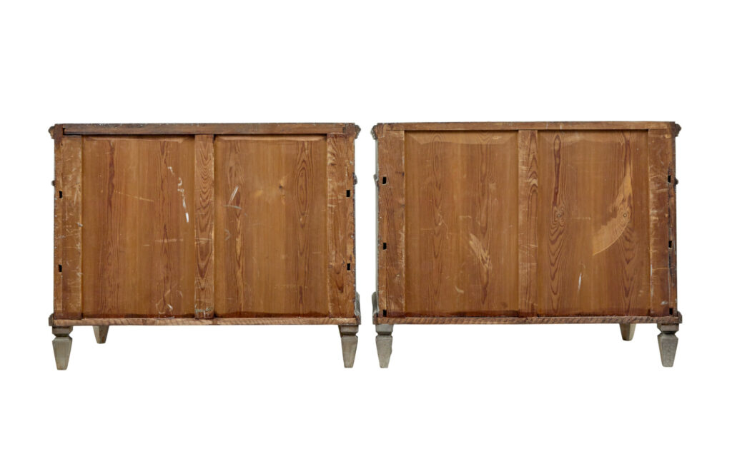 19th Century Pair of Swedish Hand Painted Chest of Drawers — image 7