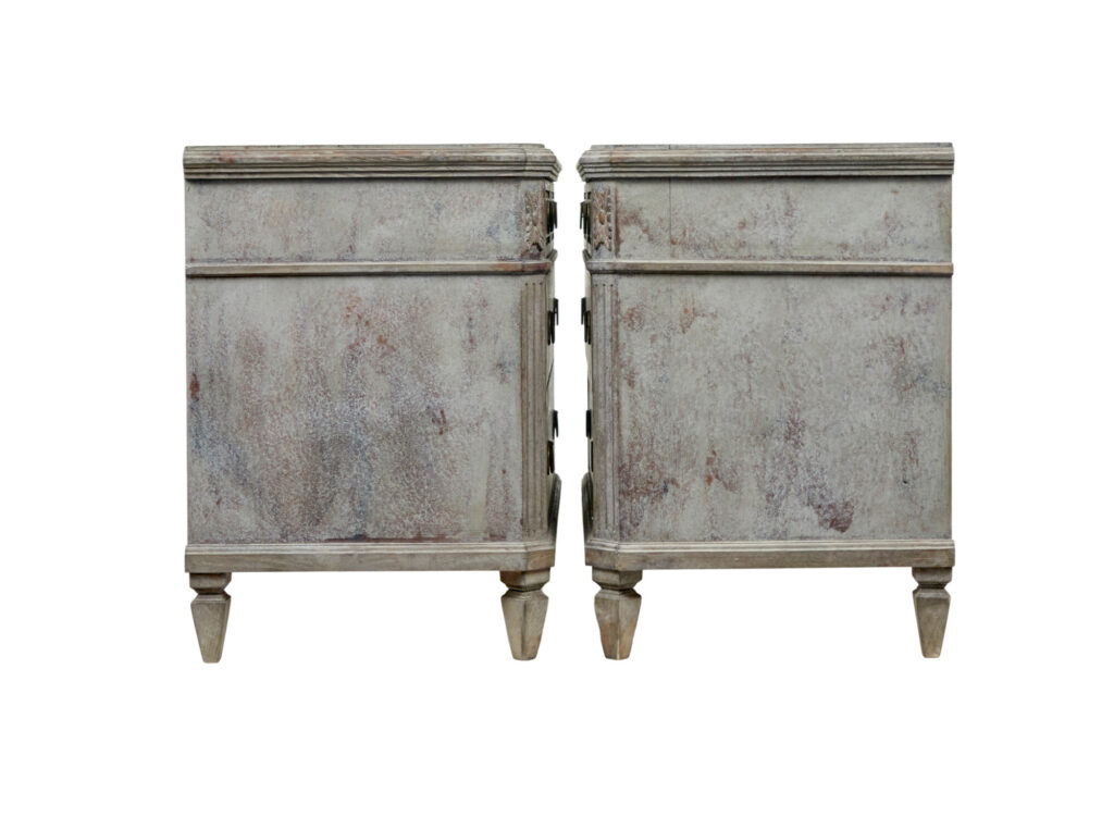 19th Century Pair of Swedish Hand Painted Chest of Drawers — image 6