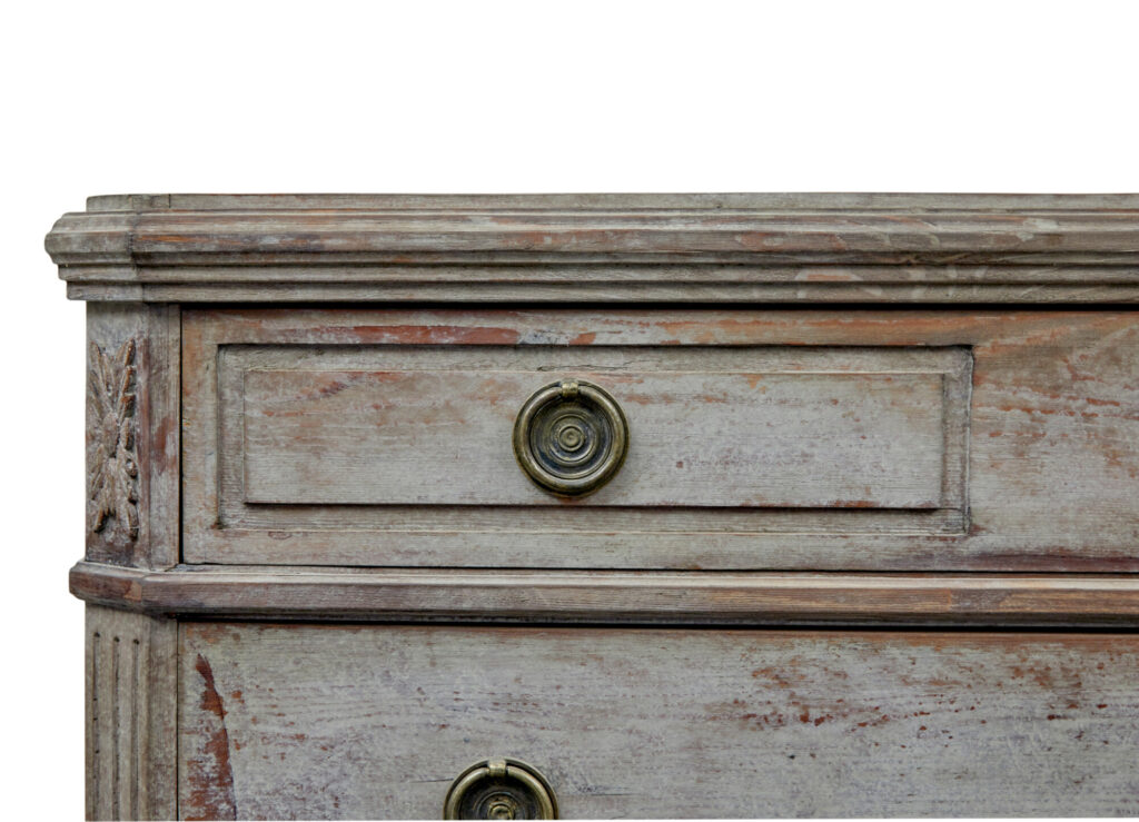 19th Century Pair of Swedish Hand Painted Chest of Drawers — image 5