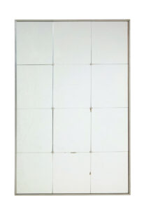 SCANDINAVIAN MID CENTURY WALL MIRROR WITH GREY FRAME