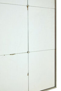 Scandinavian Mid Century Wall Mirror with Grey Frame — thumbnail 2
