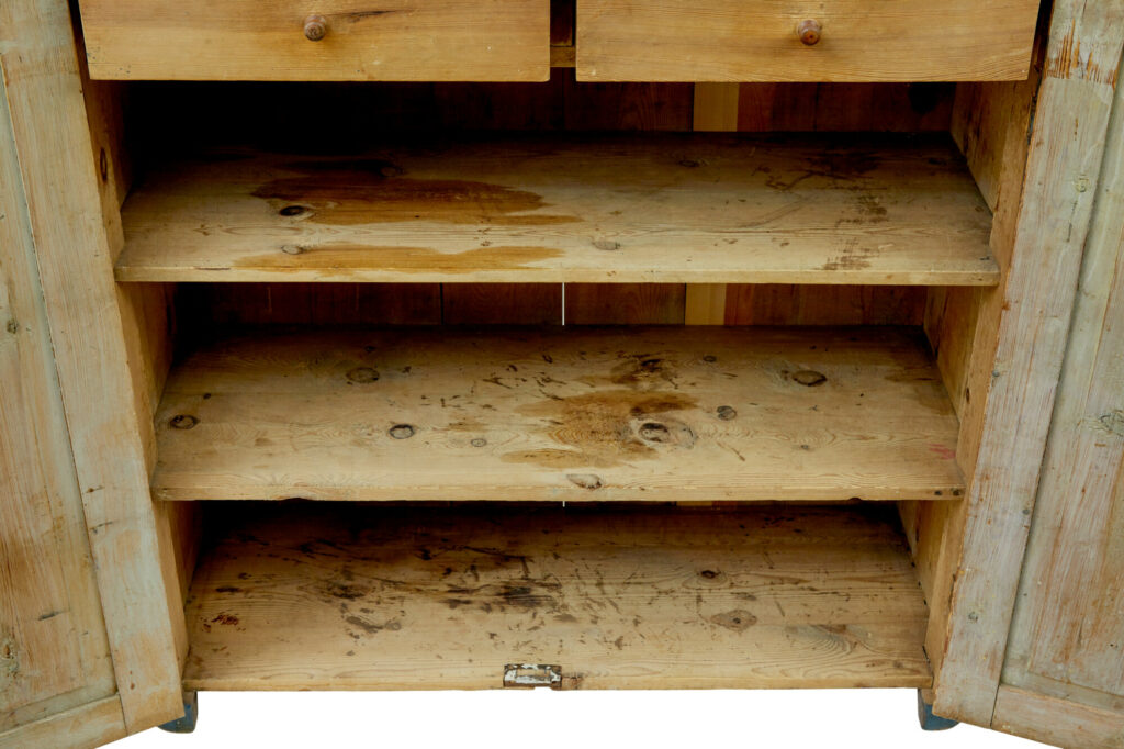 Early 19th Century Rustic Painted Scandinavian Cupboard — image 7