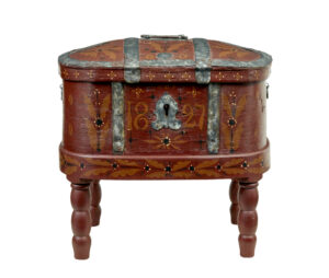 Traditional 19th Century Swedish Shaped Box on Stand — thumbnail 8