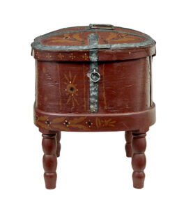 Traditional 19th Century Swedish Shaped Box on Stand — thumbnail 6
