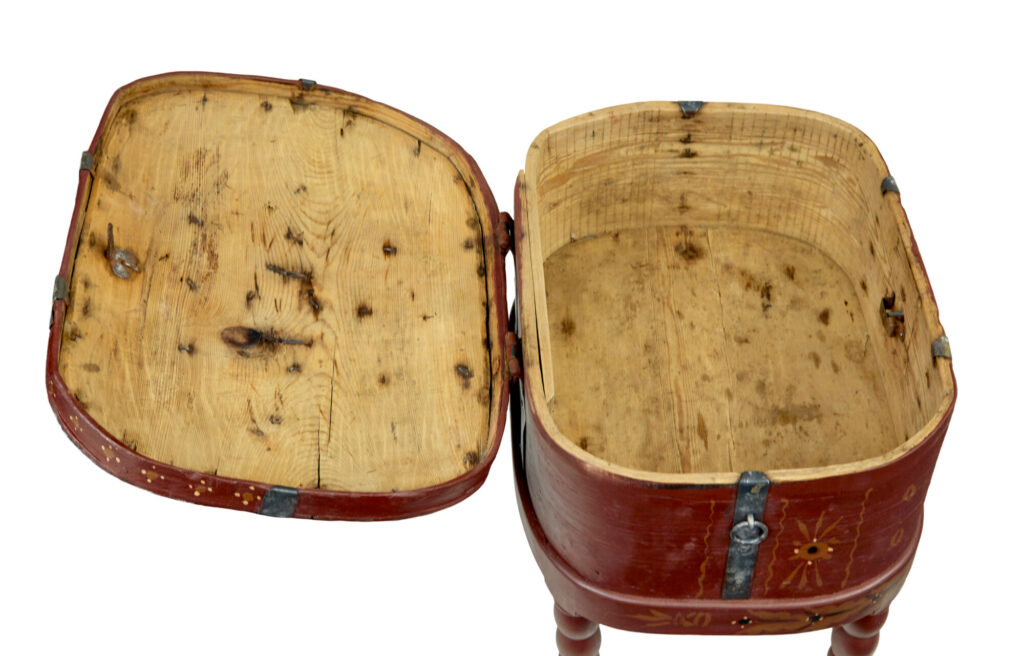 Traditional 19th Century Swedish Shaped Box on Stand — image 2