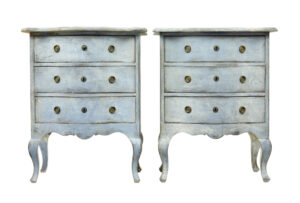 PAIR OF 19TH CENTURY PAINTED SWEDISH COMMODES