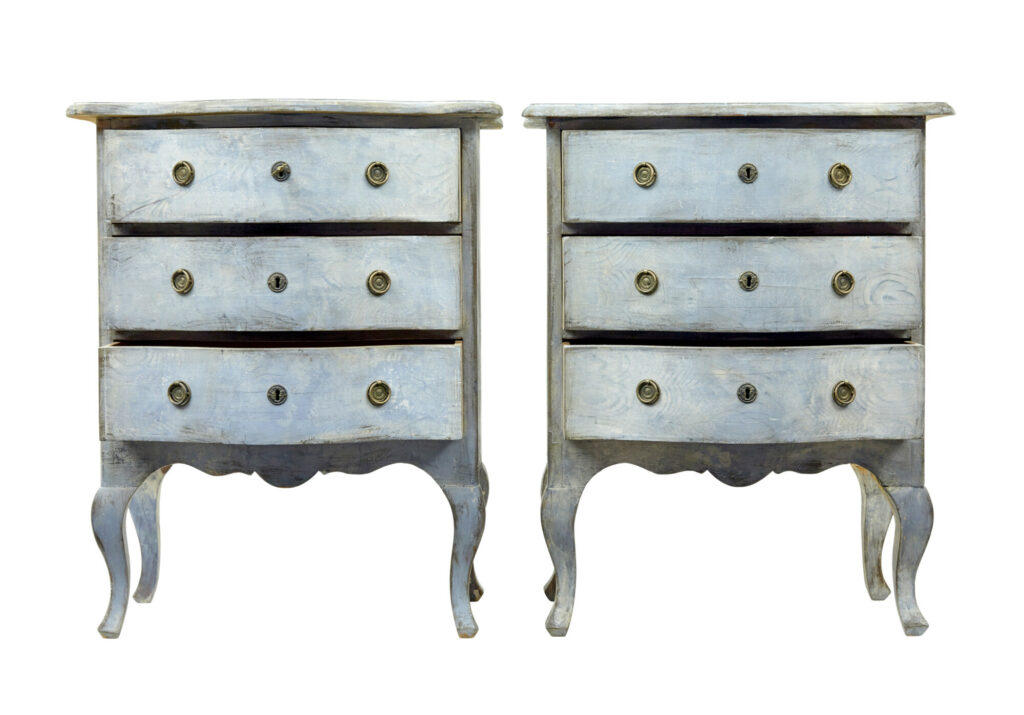 Pair of 19th Century Painted Swedish Commodes — image 5