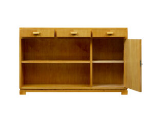 Mid Century Scandinavian Low Open Bookcase in Elm — thumbnail 8
